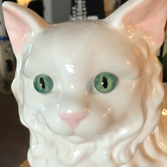 Large vintage ceramic cat statue - Picture 4 of 5